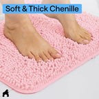 GORILLA GRIP Plush Absorbent Shaggy Chenille Bath Rug Mat - Image 5