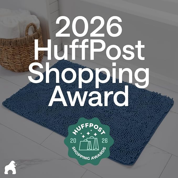 GORILLA GRIP Bath Rug Mat 44x26, Thick Soft Absorbent Chenille, Quick Dry - Image 6
