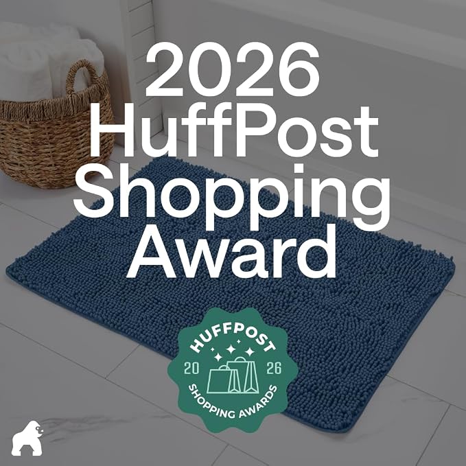 GORILLA GRIP Bath Rug Mat 48x17, Thick Soft Absorbent Chenille, Quick Dry - Image 6