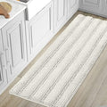 H.VERSAILTEX Bath Mats for Bathroom Non Slip Luxury Chenille Striped Bath Rug by HVERSAILTEX