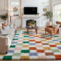 PureCozy 8'x10'+2'x6 Colorful Shag Rug Set of 2 by PureCozy