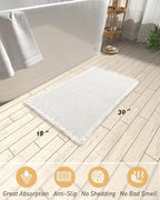 AMOAMI Upgraded Waffle Bath Mat, Super Absorbent Non Slip Bath Mats - Image 2