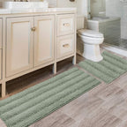 H.VERSAILTEX Bathroom Rugs Bath Rug Set 2 Piece Bathroom Contour Rug Toilet Mat by HVERSAILTEX
