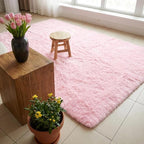 Mugorn Pink Fluffy Soft Rugs for Girls Bedroom, 5x7 Ft Large Shaggy Area Rugs - Image 7