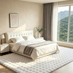 White Rabbit Plush Rug 8'x10', Fluffy Faux Fur Shaggy Area Rug - Image 2
