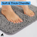 GORILLA GRIP Bath Rug Mat 60x17, Thick Soft Absorbent Chenille, Quick Dry - Image 4