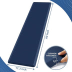 KitchenClouds Kitchen Mat Cushioned Anti Fatigue Kitchen Rug 17.3"x60" Water - Image 2
