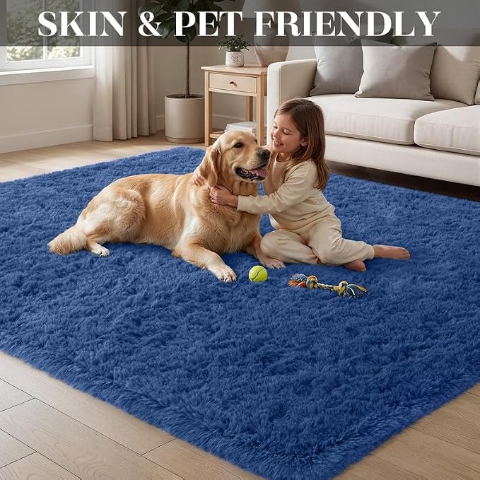 Area Rugs 9x12 Living Room Bedroom: Soft Fluffy Shag Rugs Upgrade Non-Slip High - Image 6