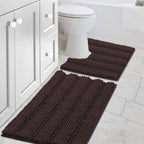Bathroom Rugs Bath Rug Set 2 Piece Bathroom Contour Rug Toilet Mat Sets Non by HVERSAILTEX