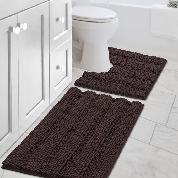 Bathroom Rugs Bath Rug Set 2 Piece Bathroom Contour Rug Toilet Mat Sets Non by HVERSAILTEX