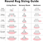 OLANLY Pink Round Rugs for Bedroom - Image 8
