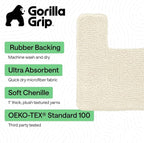 GORILLA GRIP Plush Absorbent Shaggy Chenille Bath Rug Mat - Image 3