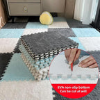 12pcs Carpet Squares Puzzle Floor Mat, Plush Interlocking Carpet Tiles - Image 4