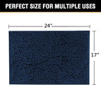 H.VERSAILTEX Navy Blue Bath Rug, Bath Mat Non Slip Bath Mats - Image 2
