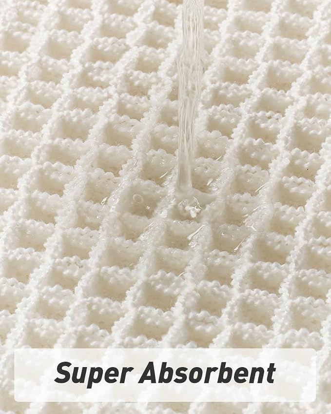 AMOAMI Waffle Runner Rug Super Absorbent Non Slip Bath Mats - Image 3