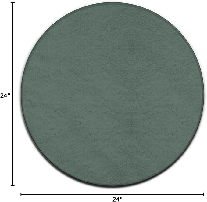 Machine Washable Modern Round Area Rug, Room Sofa Yoga Soft Round Carpet - Image 3