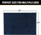 H.VERSAILTEX Navy Bath Mat, Bathroom Rug 36 x 24 Non Slip Bath Mats - Image 2