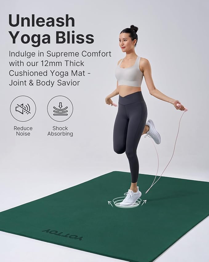 YOTTOY Large Yoga Mat, Extra Wide TPE Exercise Mat, Non-Slip Workout Mat - Image 7
