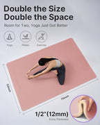 YOTTOY Large Yoga Mat, Extra Wide TPE Exercise Mat, Non-Slip Workout Mat - Image 2