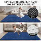 Area Rugs 9x12 Living Room Bedroom: Soft Fluffy Shag Rugs Upgrade Non-Slip High - Image 8