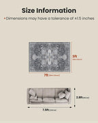 AMADA HOMEFURNISHING 5x7 Area Rugs, Washable Living Room Rug Low-Profile - Image 2
