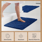 GORILLA GRIP Bath Rug Mat 44x26, Soft Absorbent Chenille, Quick Dry Microfiber - Image 7