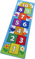Hop and Count Hopscotch Rug, Kids Floor Play Area Rug Game Carpet Crawl Jump Mat by DafinaSpecialties