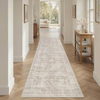 2'6''x8' Hallway Washable Runner Rug: Vintage Boho Neutral Kitchen Rug Soft - Image 8