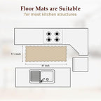 Arenarug Scalloped Black Kitchen Mats - Image 2