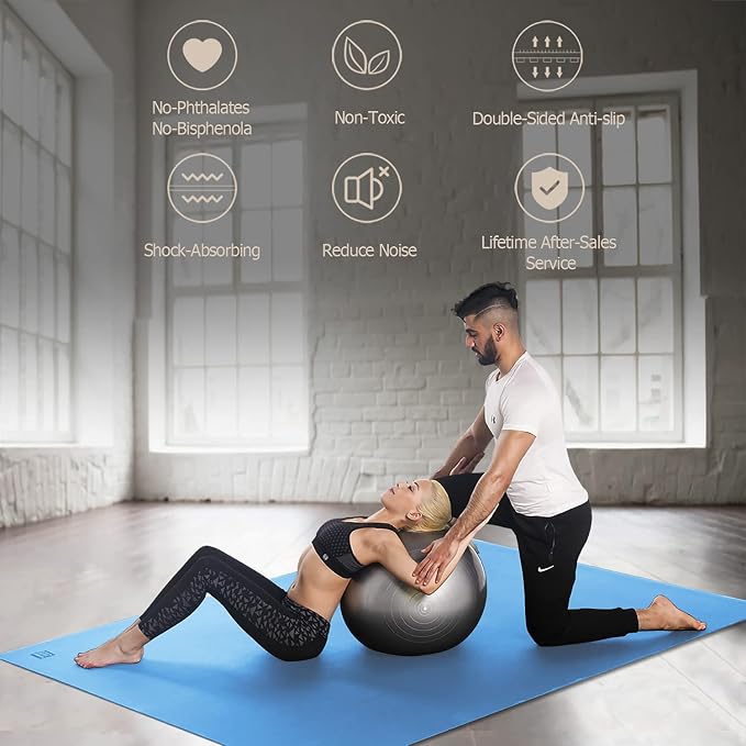 GXMMAT Large Yoga Mat 12'x6'/10'x6'/6'x8', Extra Thick Workout Mats - Image 5
