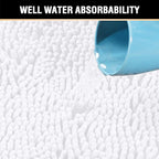 H.VERSAILTEX Microfiber Bath Rugs Chenille Floor Mat Ultra Soft Washable - Image 5