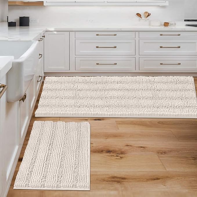 H.VERSAILTEX Extra Thick Striped Bath Rugs by HVERSAILTEX