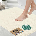GORILLA GRIP Bath Rug Mat 48x17, Thick Soft Absorbent Chenille, Quick Dry by Unknown