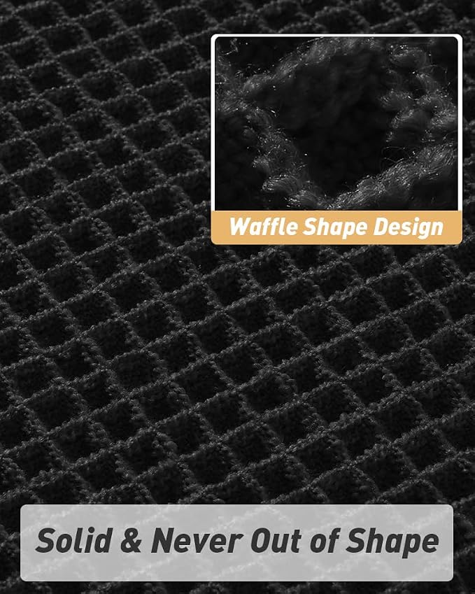 Upgraded Waffle Bath Mats Set of 2, Super Absorbent Non Slip Bath Mats - Image 5