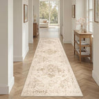 2'6''x8' Hallway Washable Runner Rug: Vintage Boho Neutral Kitchen Rug Soft - Image 8