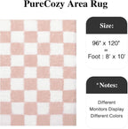 PureCozy Checkered Rug 8x10 for Living Room - Image 2