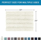 H.VERSAILTEX Bath Rugs for Bathroom Non Slip Bath Mats Extra Thick Chenille - Image 2