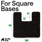 GORILLA GRIP Plush Absorbent Shaggy Chenille Bath Rug Mat - Image 2