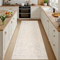 2'6''x8' Hallway Washable Runner Rug: Vintage Boho Neutral Kitchen Rug Soft by Luxturiy