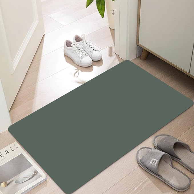 Ultra Thin Door Mat Indoor Entrance, 1/10 in Thin Door Mats by LYGLIGH