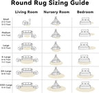 OLANLY Ivory Round Rugs for Bedroom - Image 8