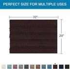 H.VERSAILTEX Bath Rugs for Bathroom Non Slip Bath Mats Extra Thick Chenille - Image 2