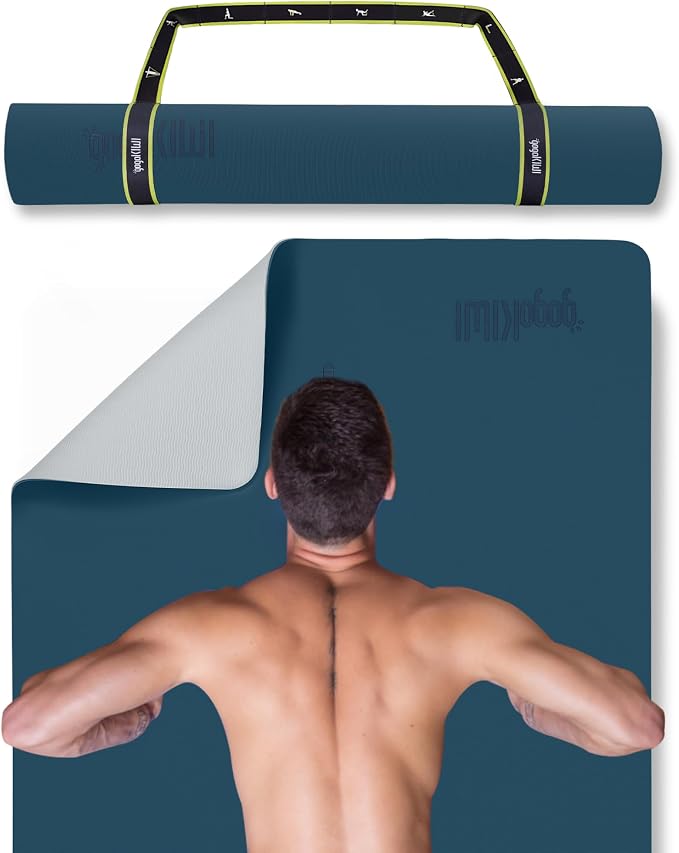 Gogokiwi Extra Wide Yoga Mat for Men Women Non Slip Fitness & Exercise Mat by Gogokiwi