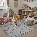 PureCozy Gray Washable Area Rug 4x6 Soft Shag Rugs - Image 3