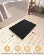 AMOAMI Upgraded Waffle Bath Mat, Super Absorbent Non Slip Bath Mats - Image 2