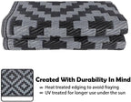 SAND MINE Waterproof Outdoor Rug 4x6 ft, Reversible Mats, Modern Area Rug - Image 4