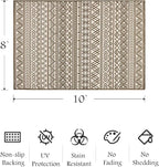 Outdoor Rug Carpet 8x10 ft, Flatweave Textured Outdoor Patio Rug Non Slip - Image 2