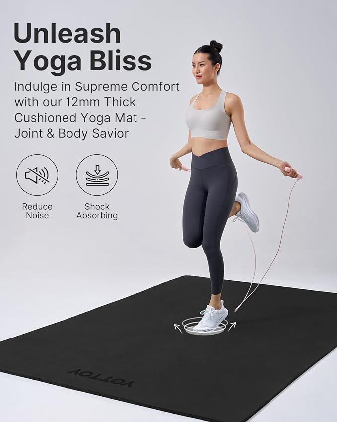 YOTTOY Large Yoga Mat, Extra Wide TPE Exercise Mat, Non-Slip Workout Mat - Image 7