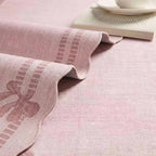 Latte&Fog Washable Pink Rug for Living Room, 6x9 Scalloped Bow Area Rugs for - Image 8