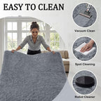 Area Rug for Living Room Bedroom: 6x9 Soft Fluffy Shag Rugs Upgrade Non-Slip - Image 7